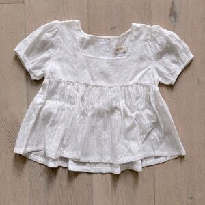 Siaomimi White Peplum Top for girls
